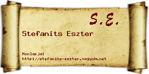 Stefanits Eszter névjegykártya