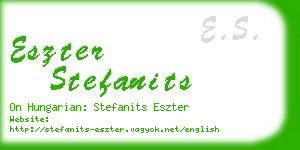 eszter stefanits business card